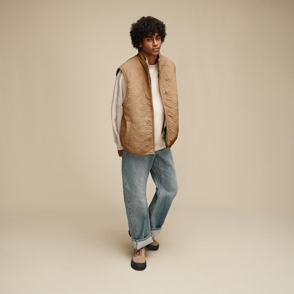 All-Gender Reversible Printed Fleece Vest