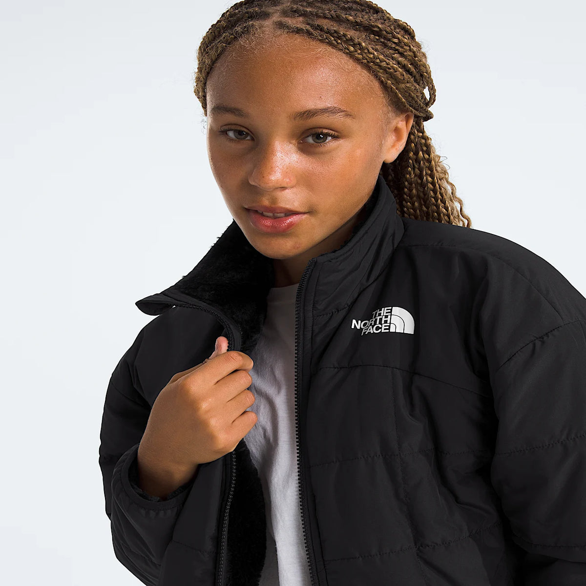 Girls' Reversible Full-Zip Jacket - Slate Moss