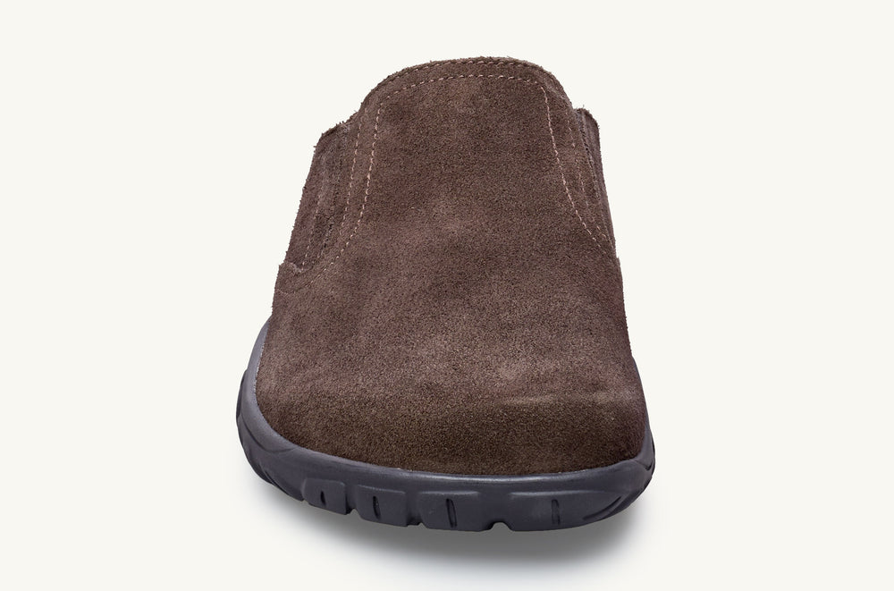 Women's Suede Open-Heel Clog - Latte