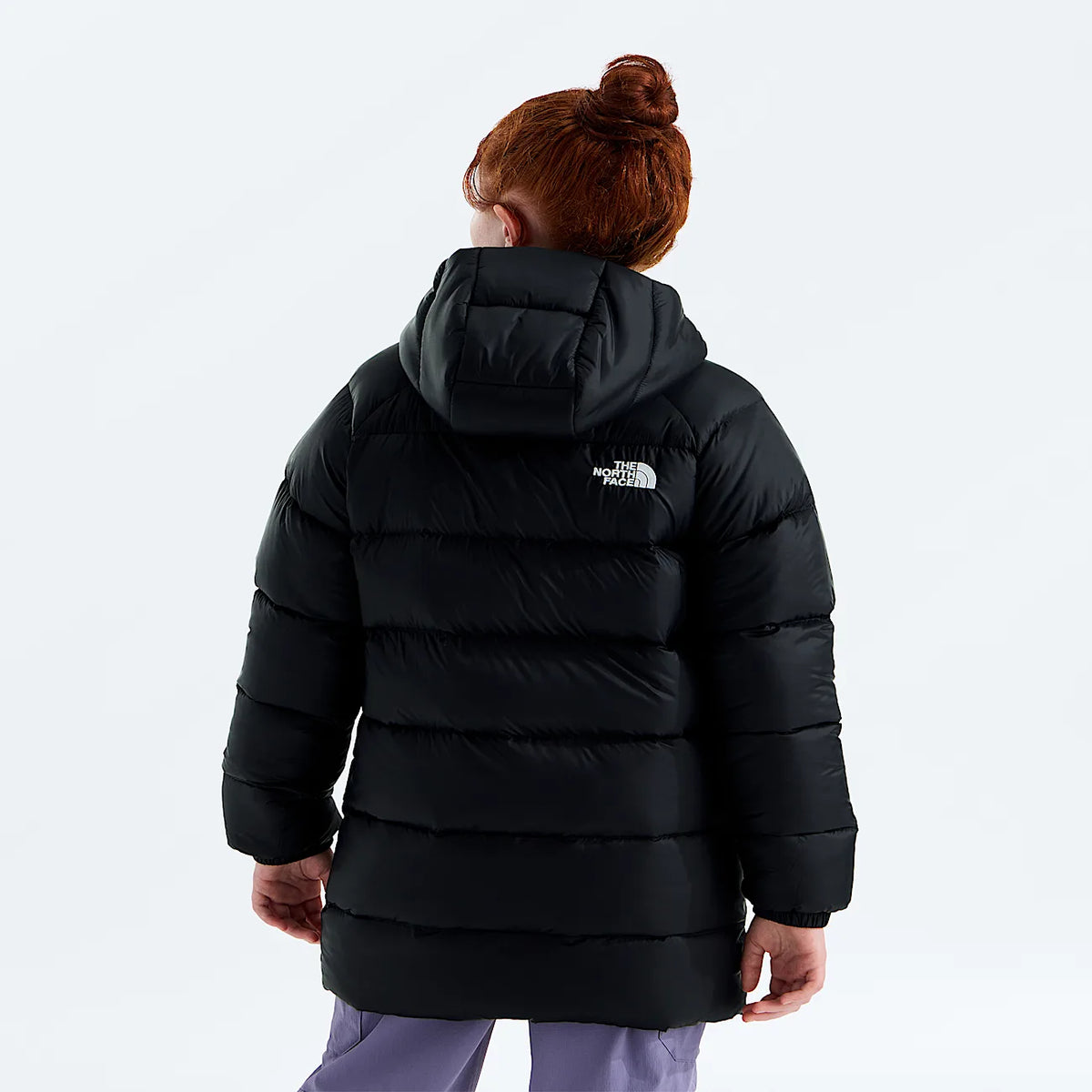 Kids' Down Hooded Parka - Black