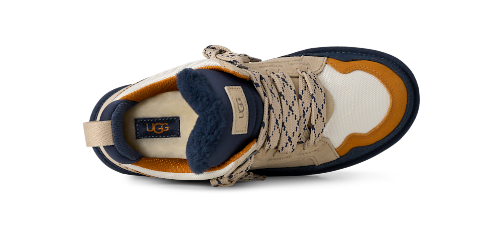 Men's Suede and Mesh Low Top Sneaker - Blue