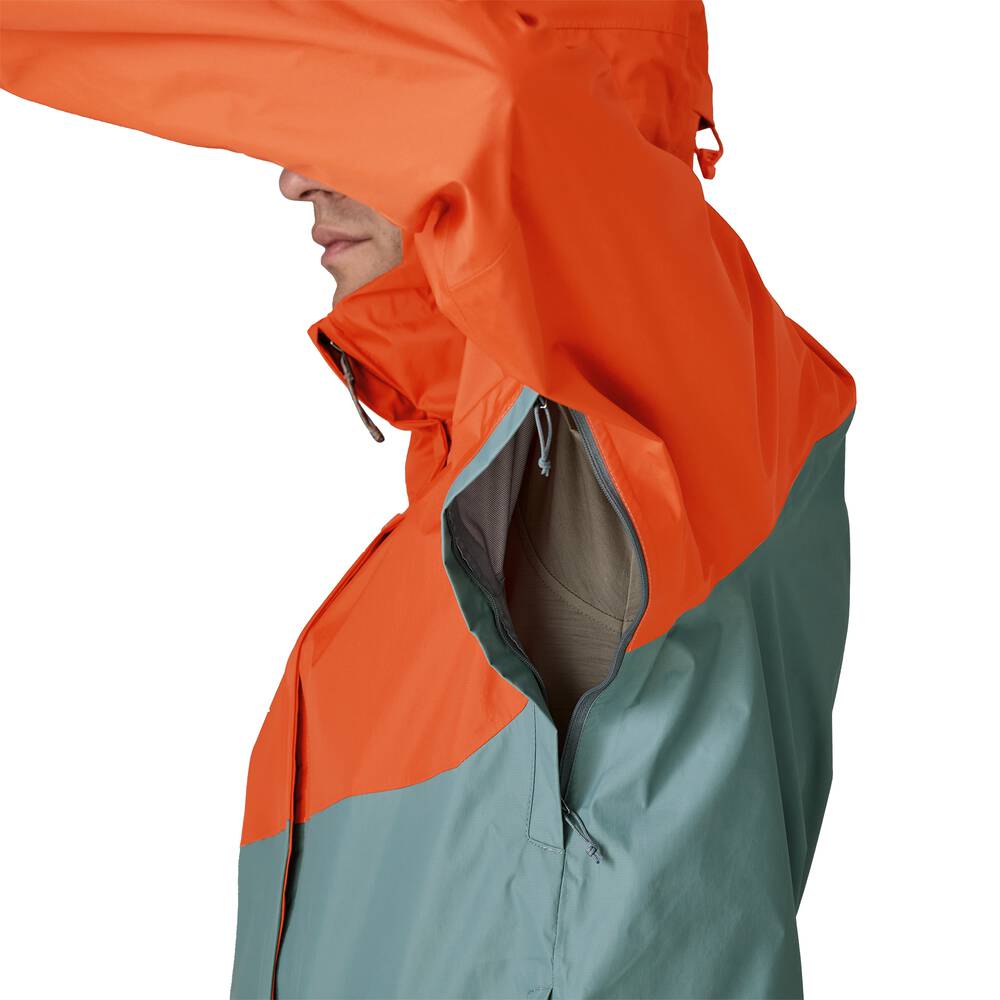 Men's 3-Layer Waterproof Rain Jacket - Gray