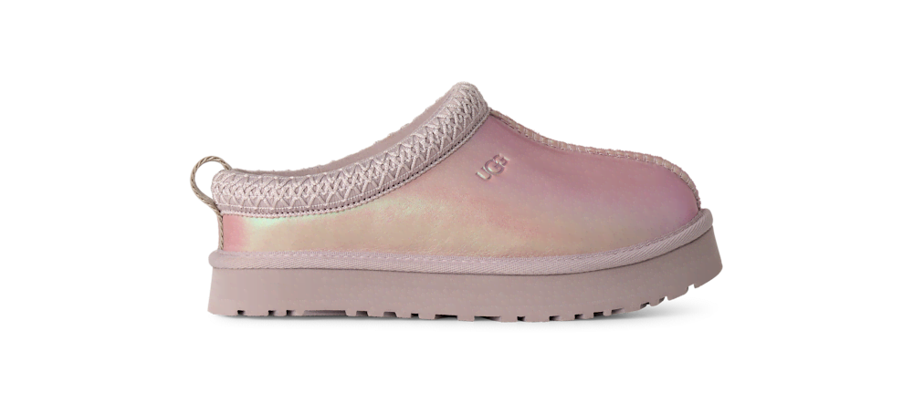 Kids' Iridescent Leather Platform Slippers