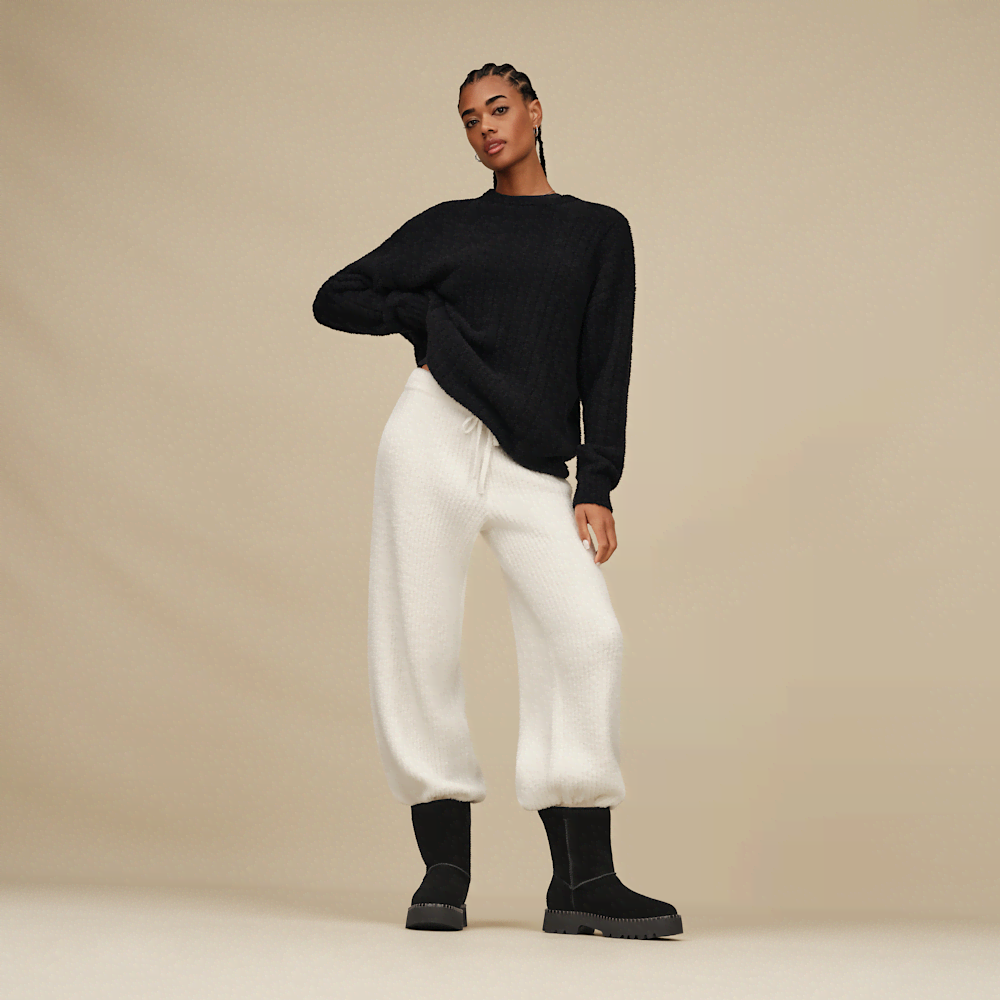 Women's Ribbed Straight-Leg Pants - Allspice