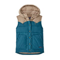 Used Women's Recycled Down Hooded Vest - Green