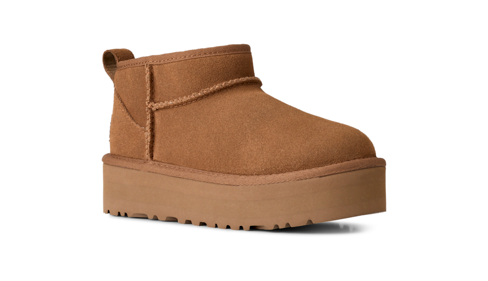 Kids' Suede Platform Ankle Boot - Sand