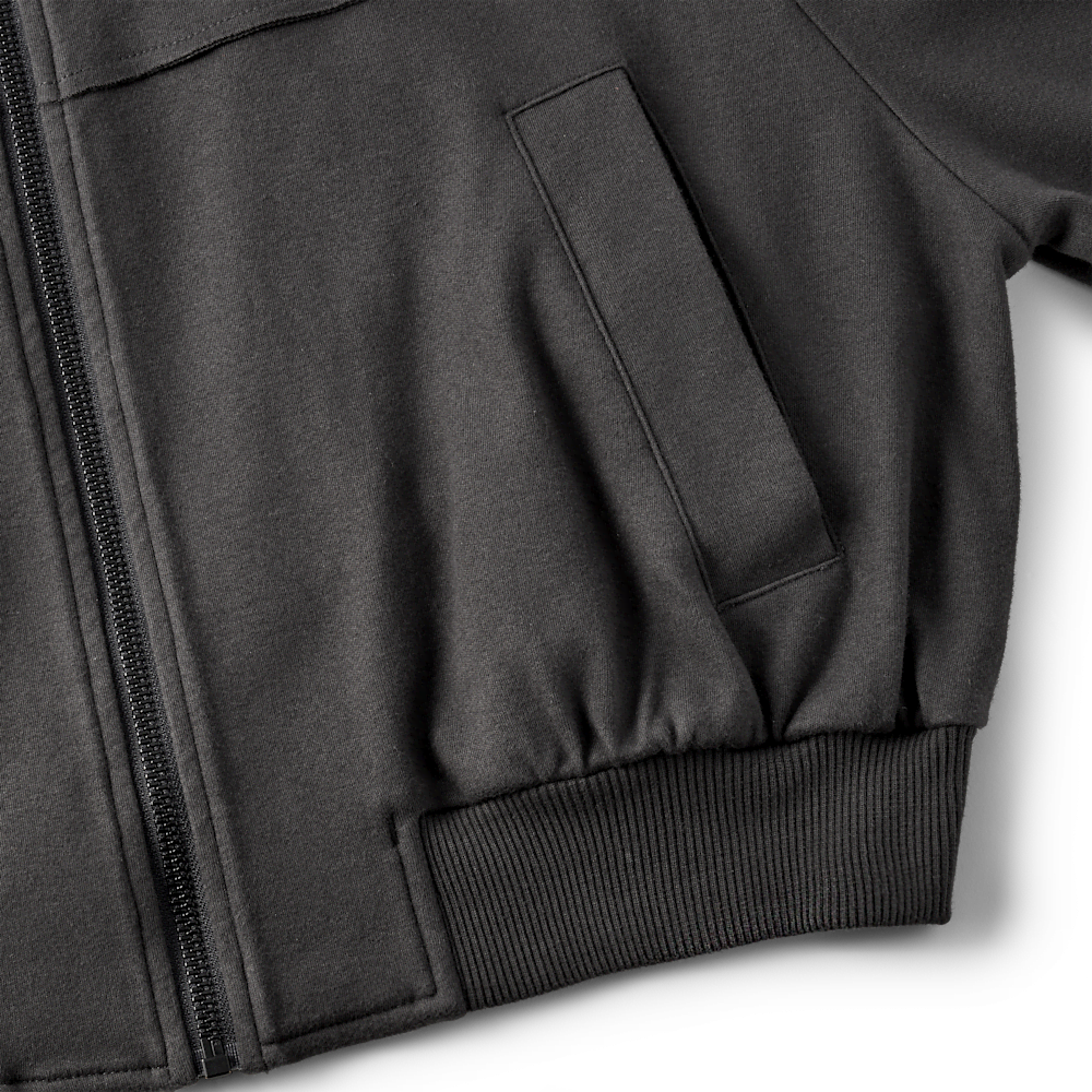 Women's Cropped Full-Zip Jacket - Ink