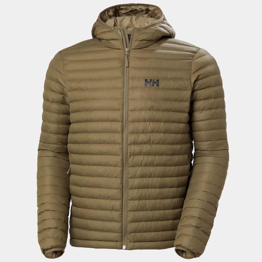 Men's Hooded Insulated Jacket - Brown