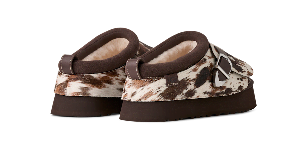 Women's Hand-Painted Cowhide Platform Mule