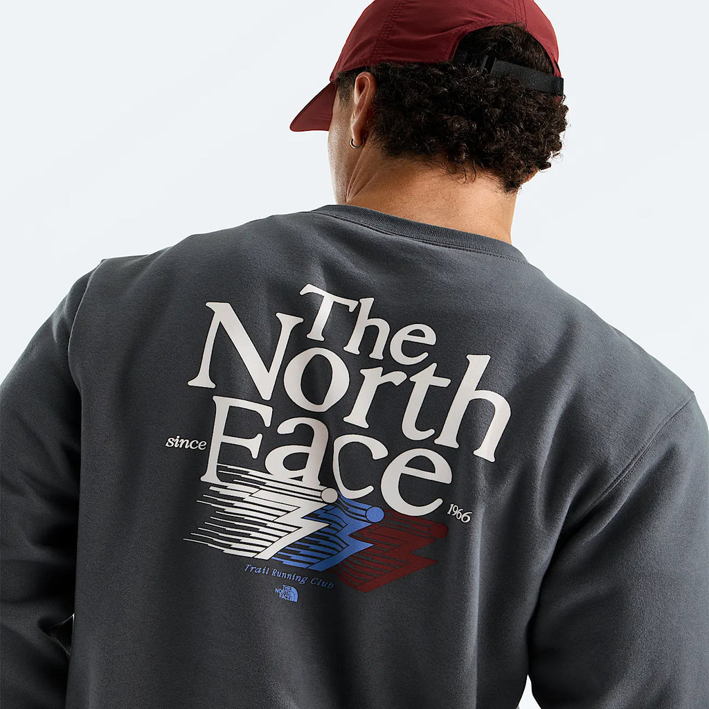 Men's Relaxed Graphic Crew Sweatshirt - Gray