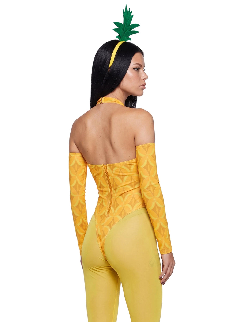 Fruit Halter Bodysuit Costume Set - Yellow