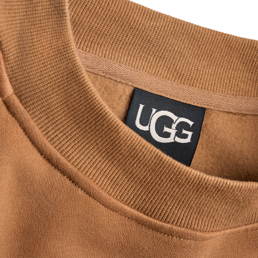 Men's Trimmed Crewneck Sweatshirt - Brown