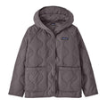 Kids' Quilted Insulated Hooded Jacket - Gray
