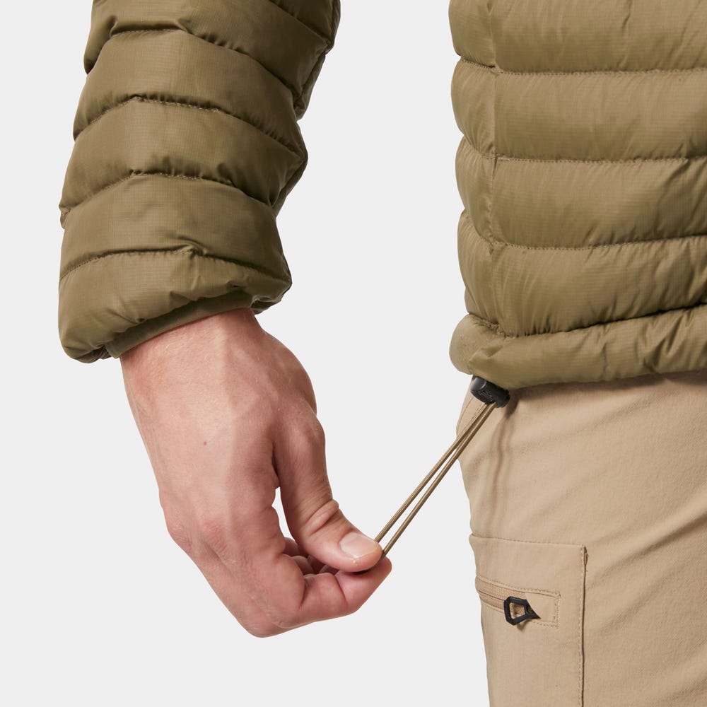 Men's Hooded Insulated Jacket - Brown