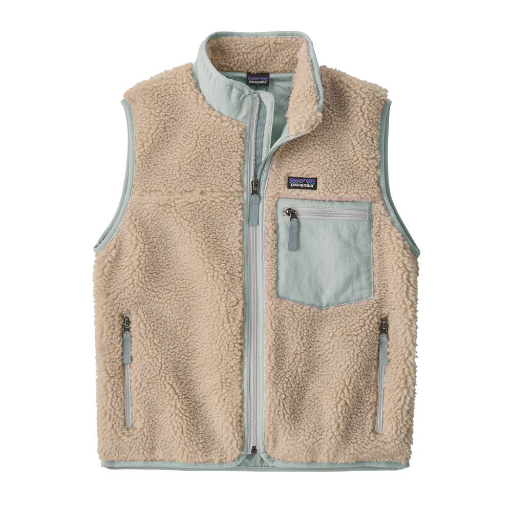 Kids' Recycled Pile Fleece Vest - Natural Blue