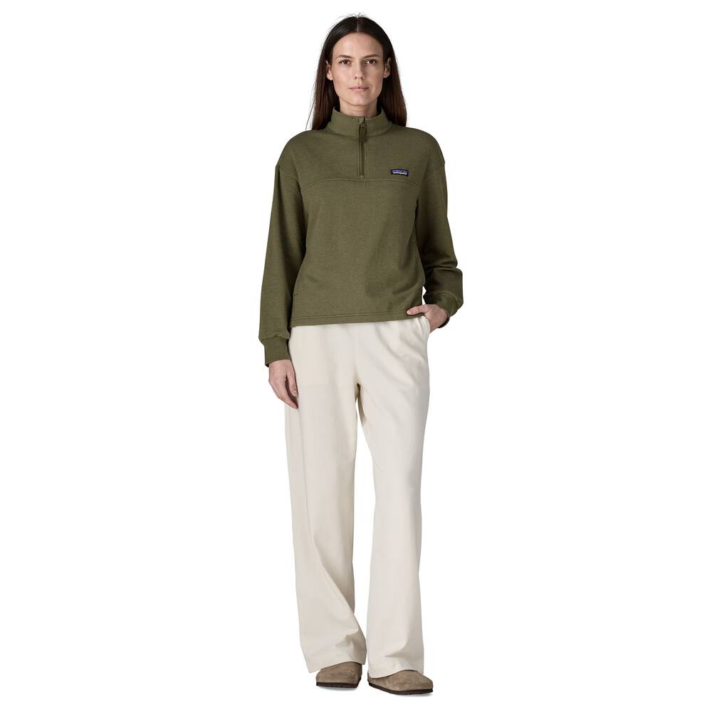 Women's Quarter-Zip Terry Pullover - Brown