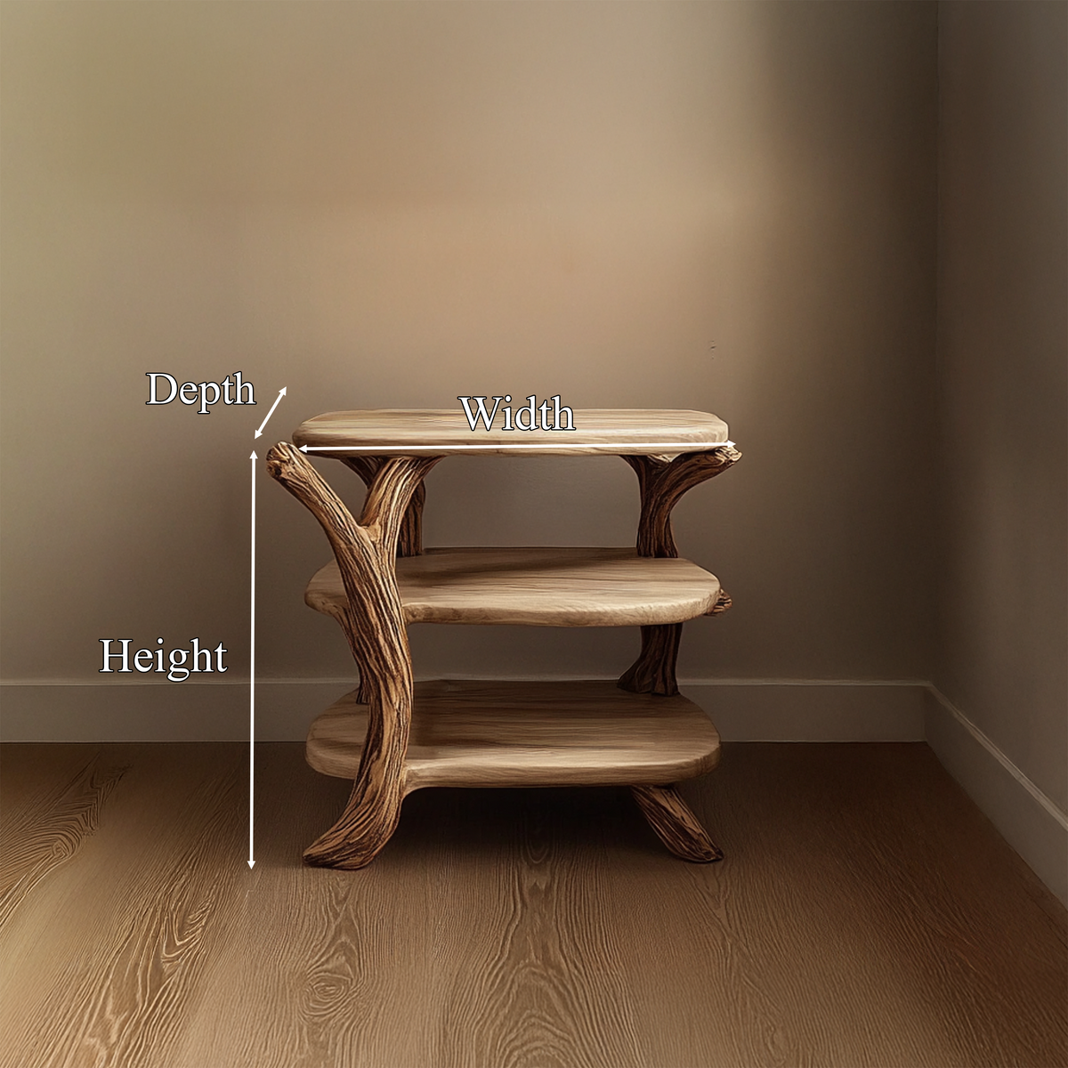 Rustic Tree Branch Nightstand