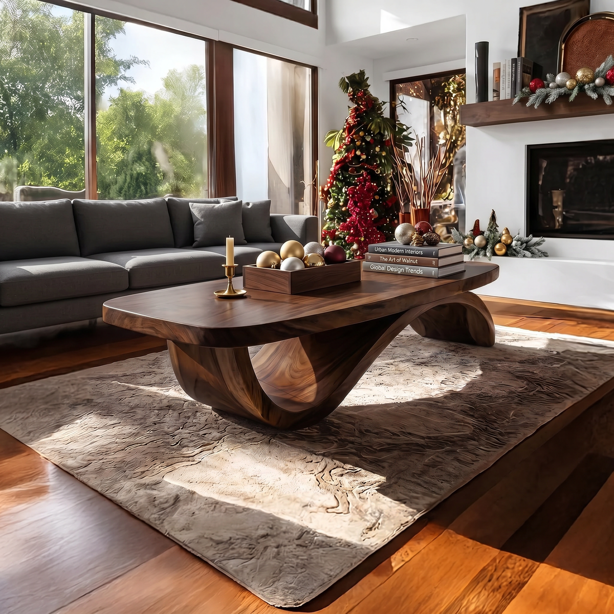 Farmhouse Live Edge Coffee Table Rustic For Holiday Furniture Use