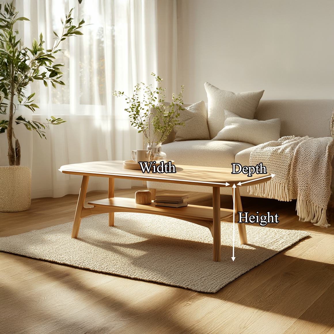Scandinavian Soft Edge Coffee Table