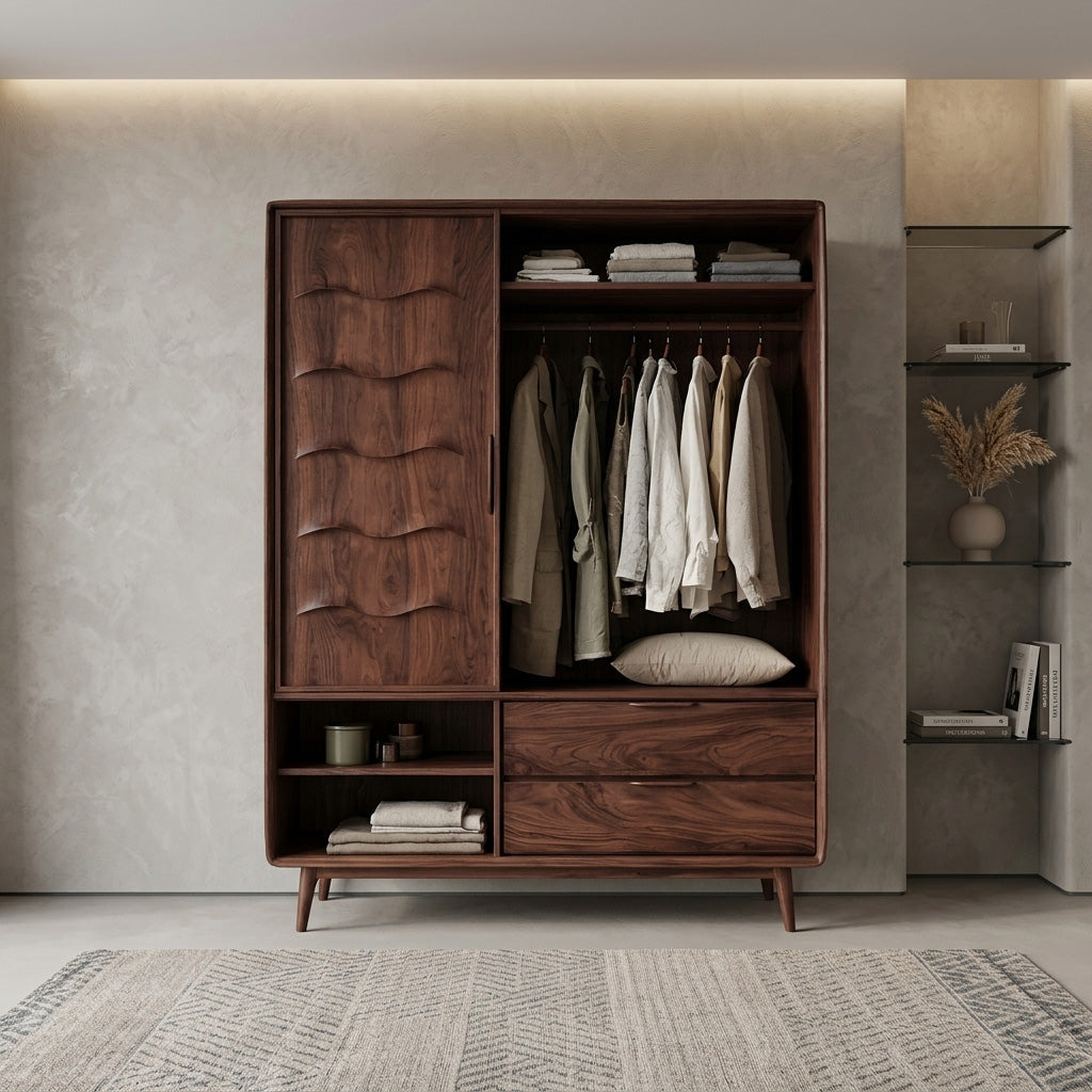 Modern Wardrobe With Drawers For Bedroom