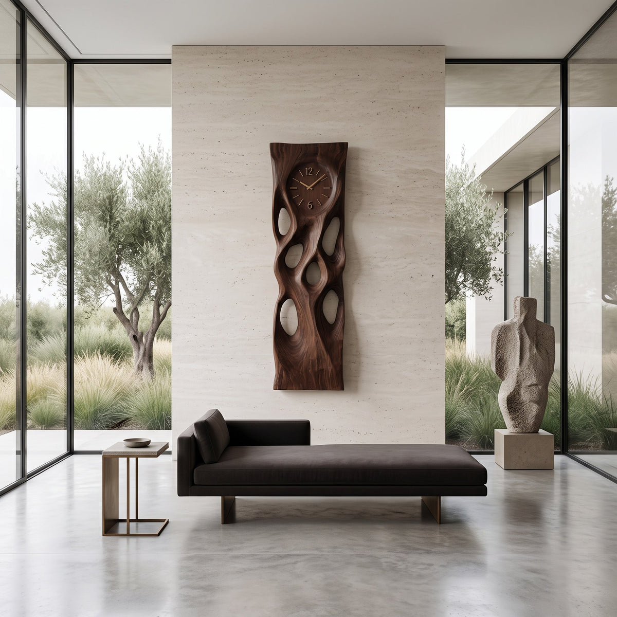 Modern Wall Clock Vertical Design For Living Room
