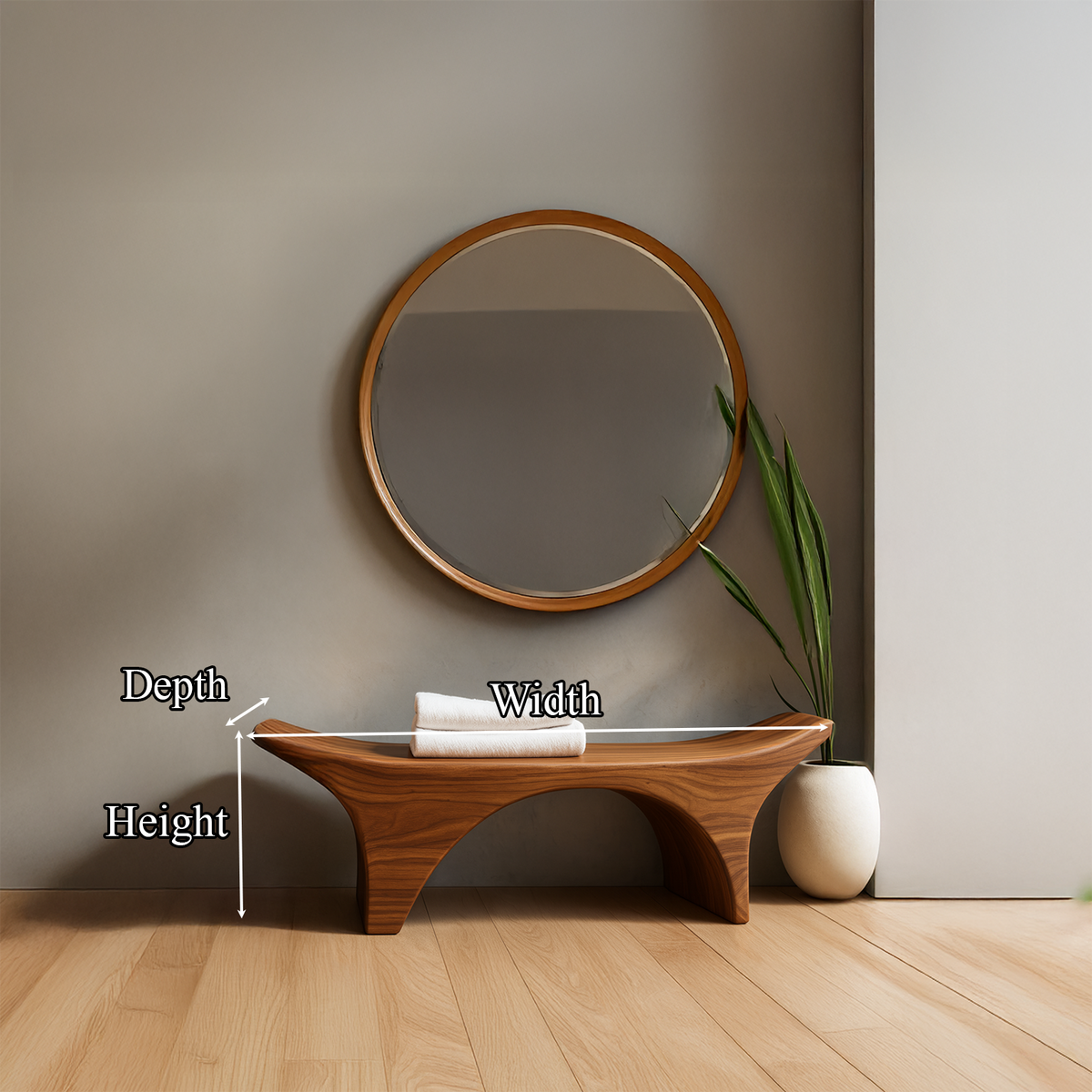 Rustic Spa Bench Bathroom Shower Seating Modern