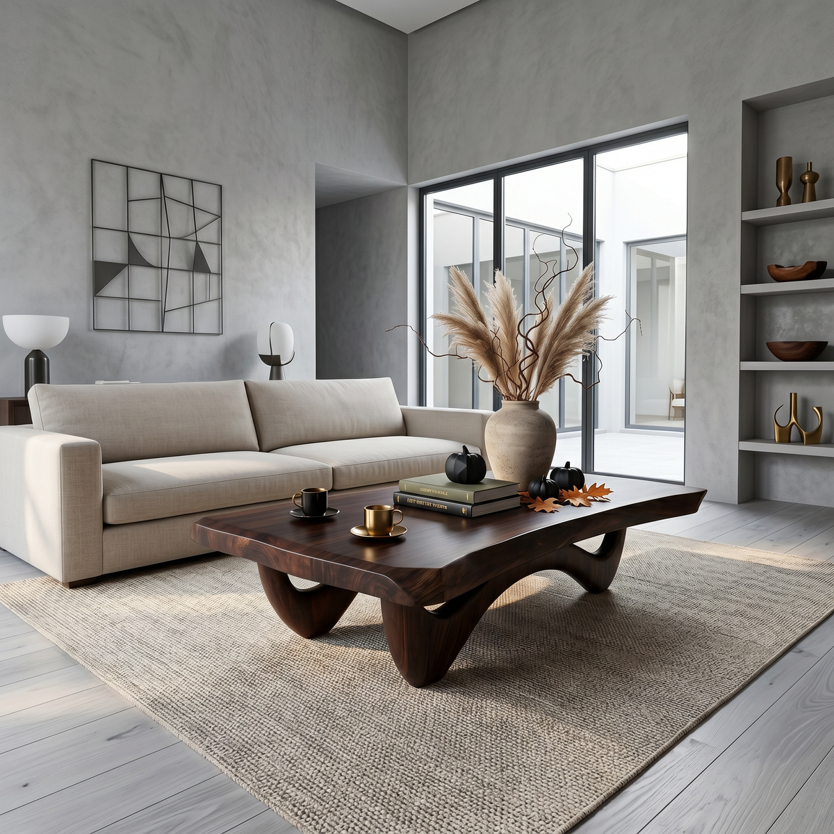 Modern Wooden Live Edge Coffee Table Furniture Decor Haunted Vibes