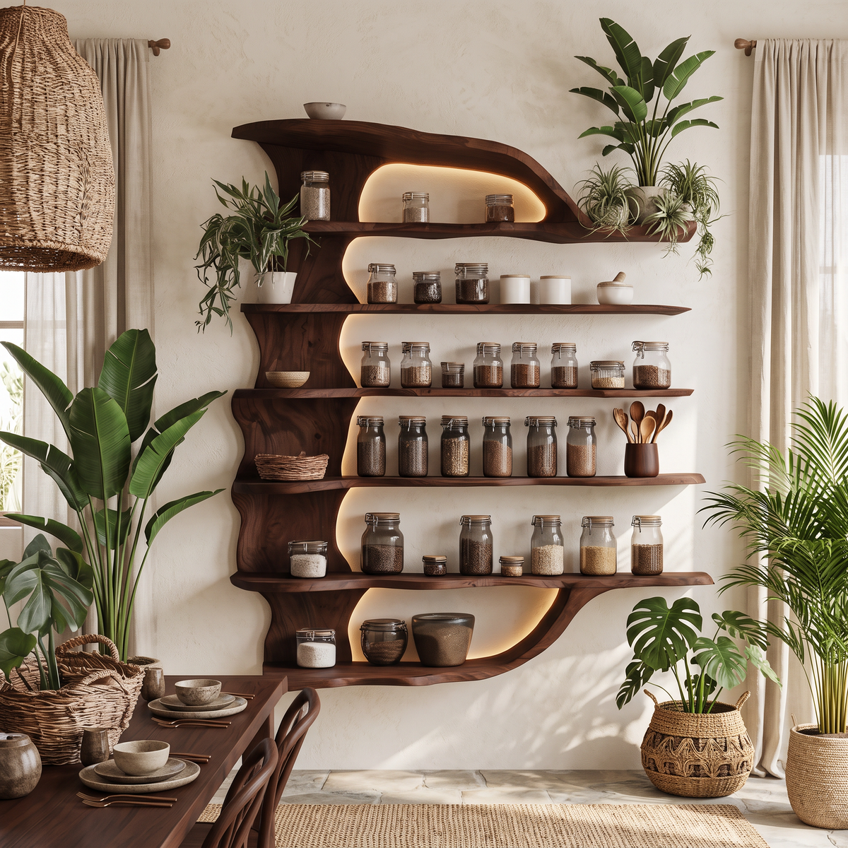 Handcrafted Wooden Spice Organizer For Modern Kitchen