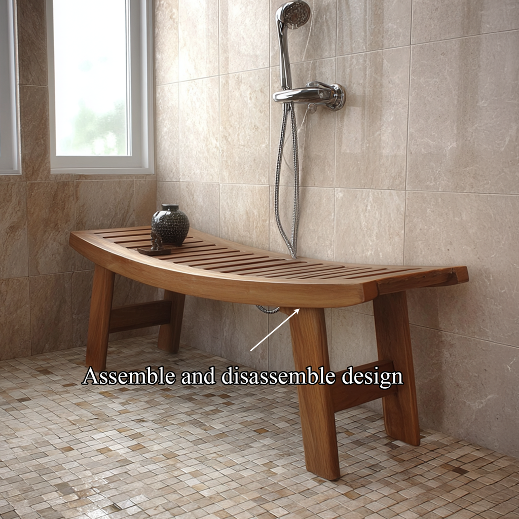 Mid Century Shower Bench Bathroom Seating Modern