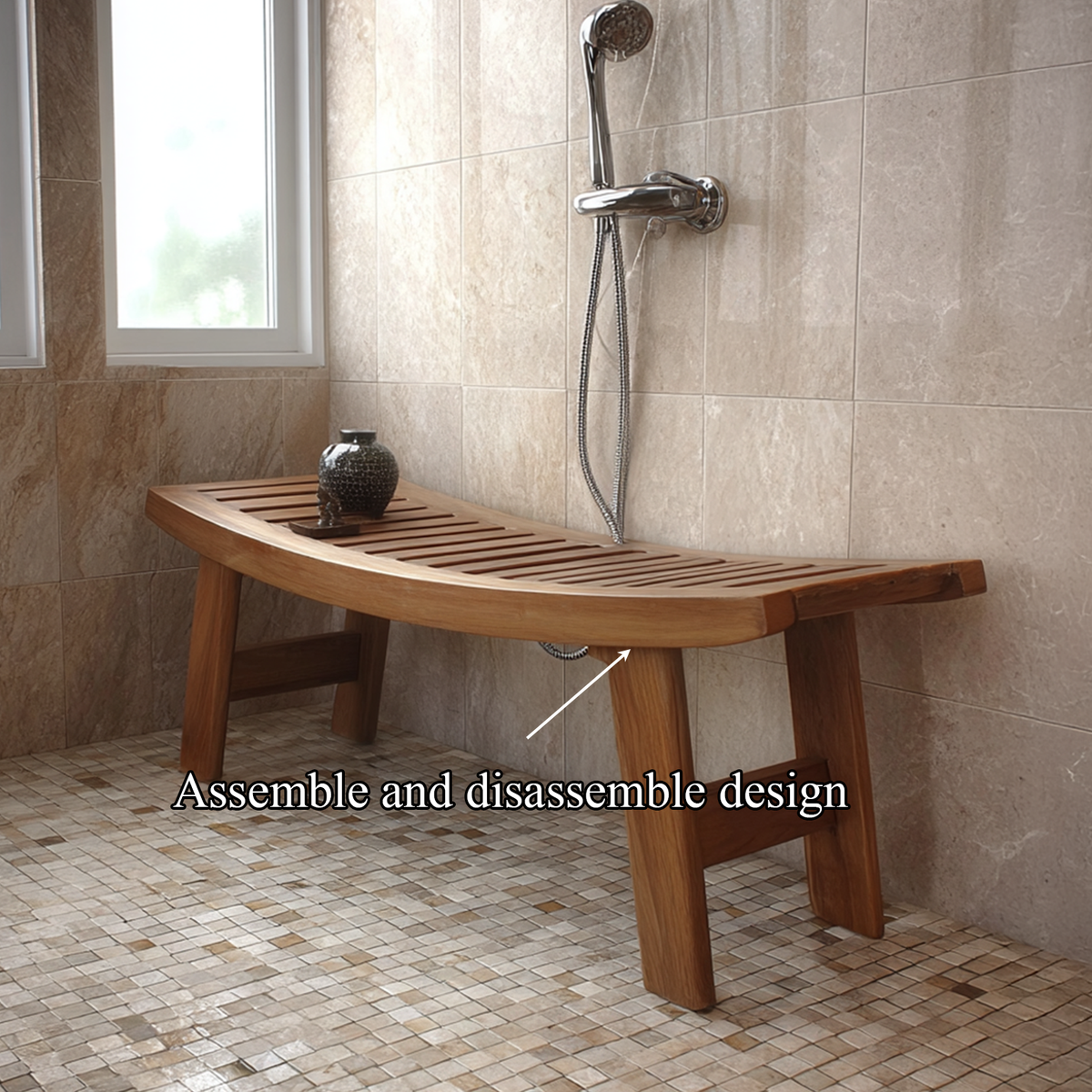 Mid Century Shower Bench Bathroom Seating Modern