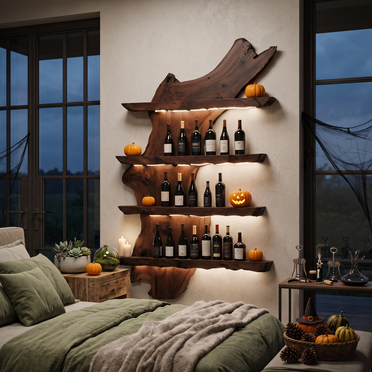 Handcrafted Solid Wood Wine Holder