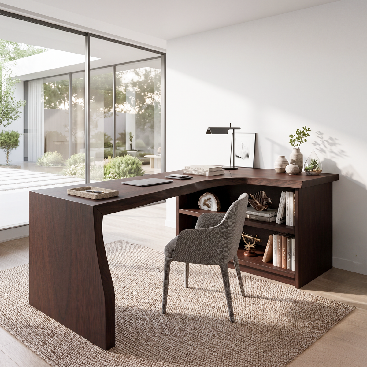 Modern L Shaped Desk For Workspace