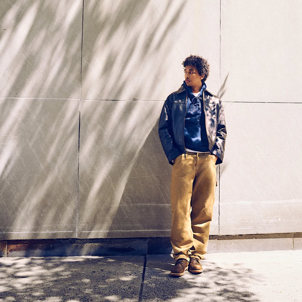 Men's Leather Bomber Jacket