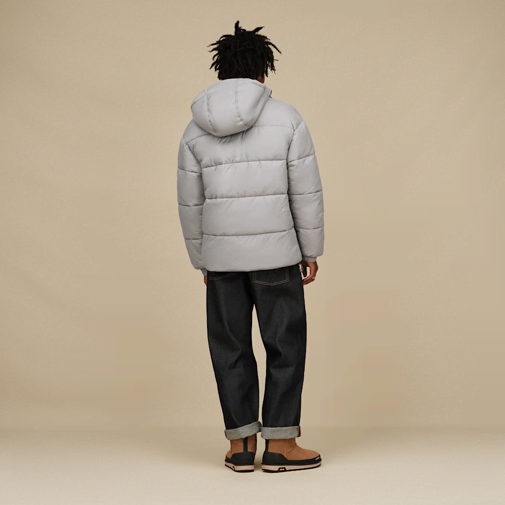 Men's Hooded Puffer Jacket - Green