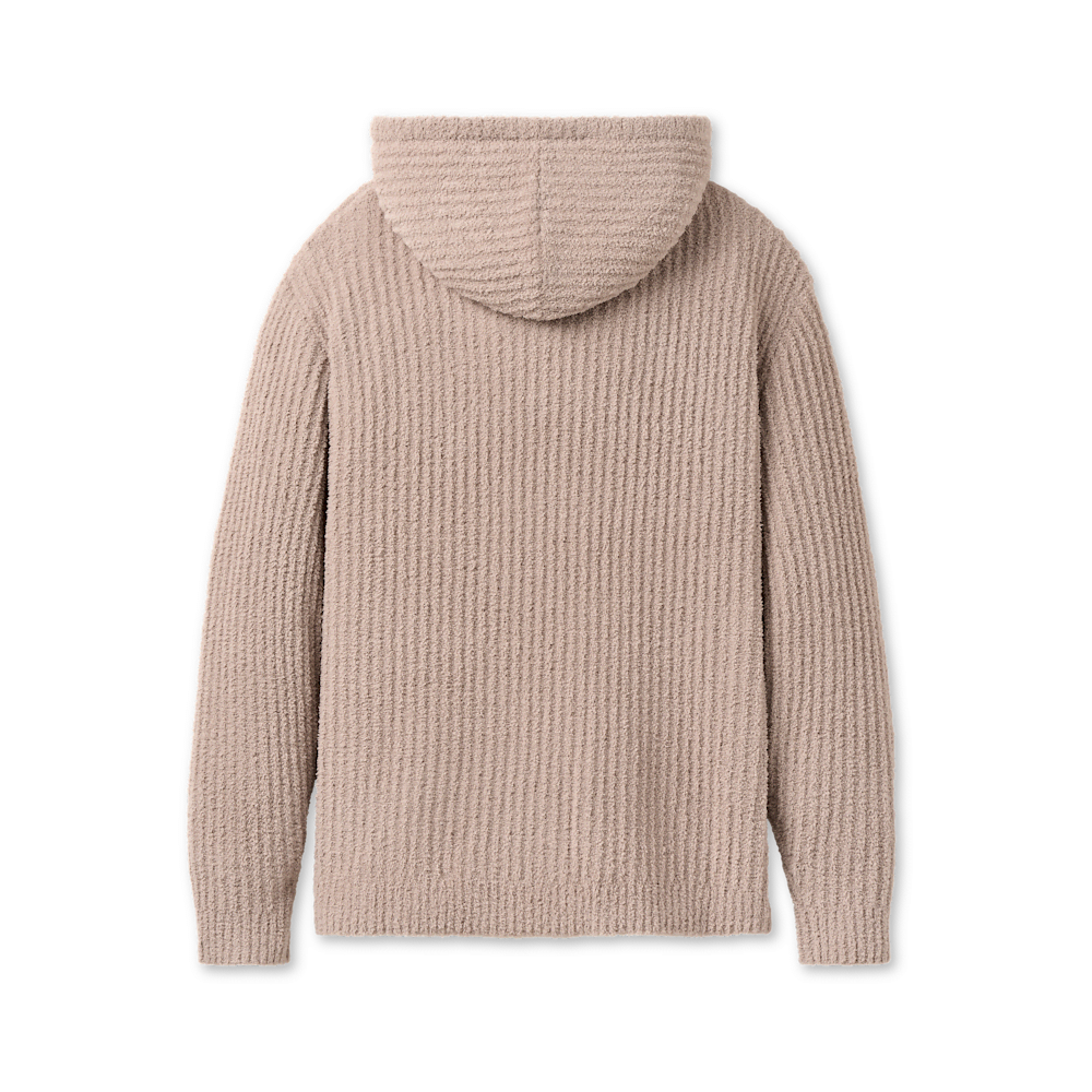 Men's Recycled Ribbed Pullover Hoodie - Oyster