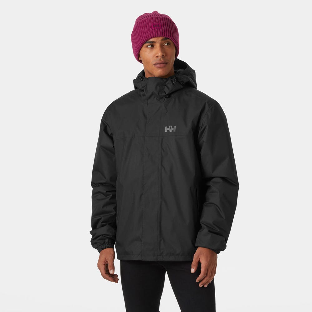 Men's Waterproof Fleece-Lined Jacket - Black