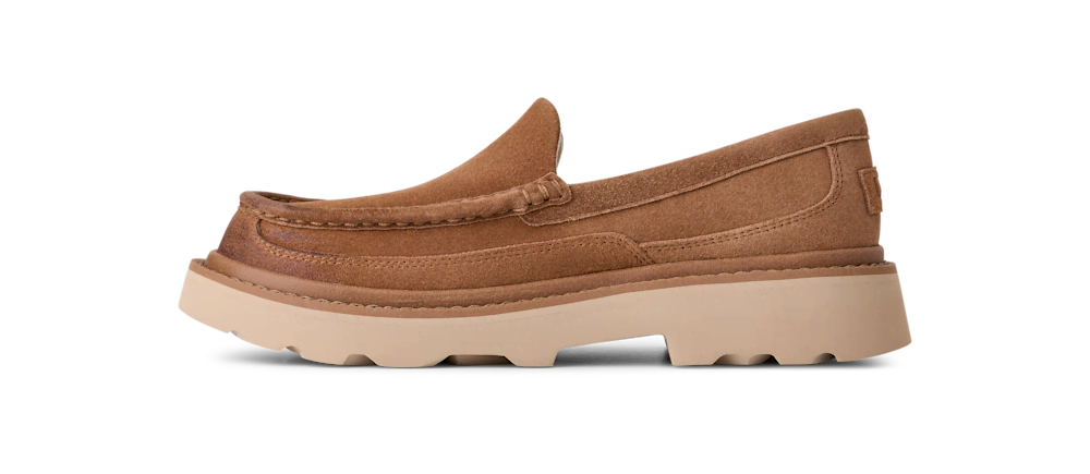 Men's Suede Lug Sole Slipper - Mustard