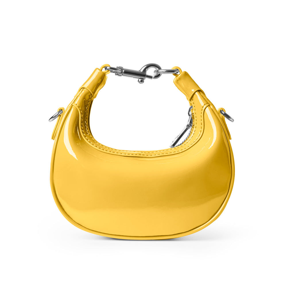 Mirrored Mini Hobo Bag - Yellow