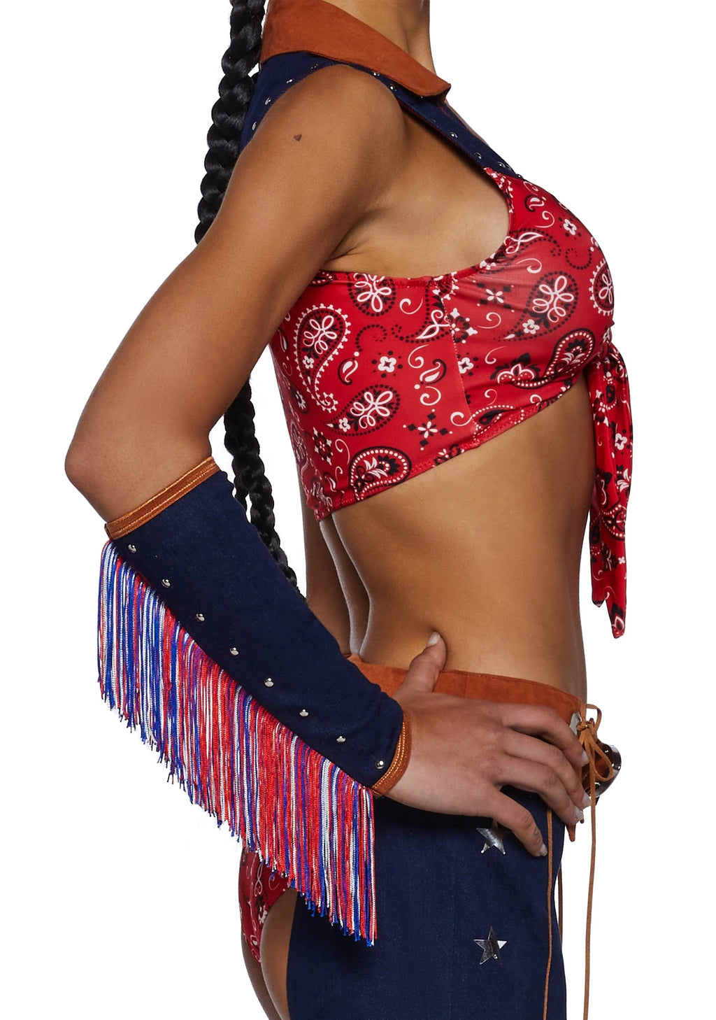 Denim Cowgirl Costume Set - Dark Blue