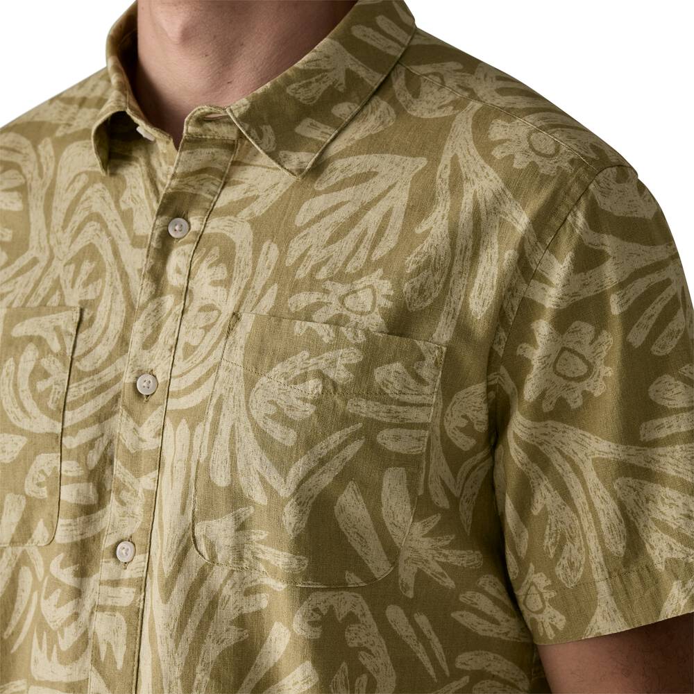 Men's Hemp Cotton Button-Up Shirt - Stone