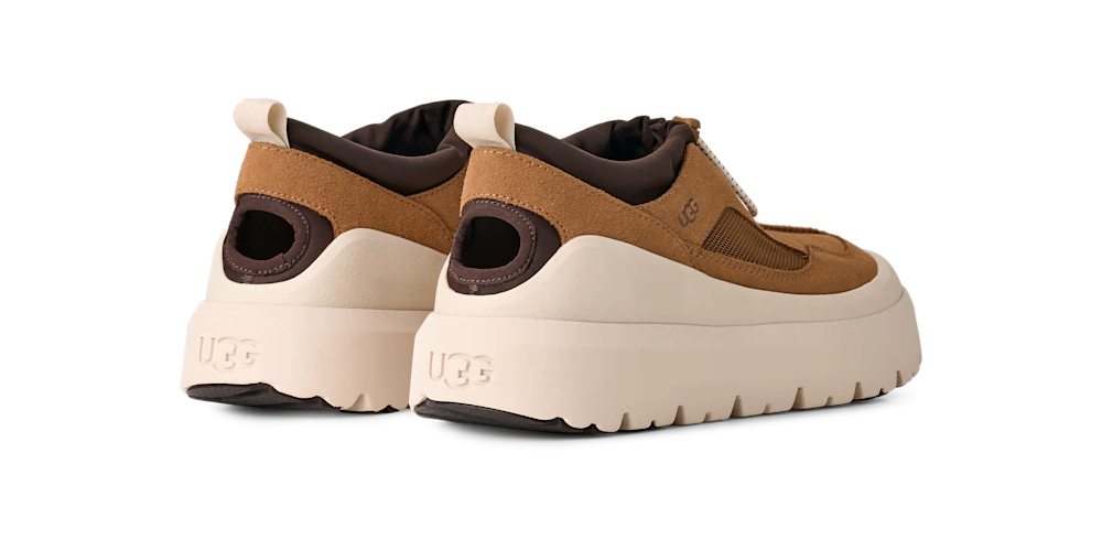 Men's Suede Mesh Hybrid Shoe - Chestnut