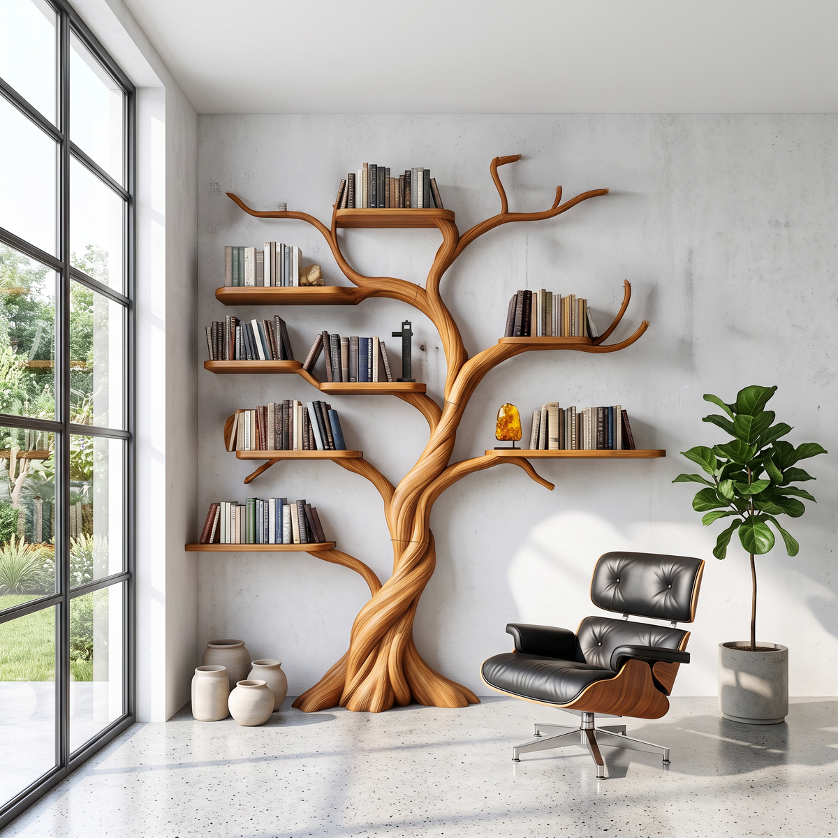 Rustic Tree Bookshelf