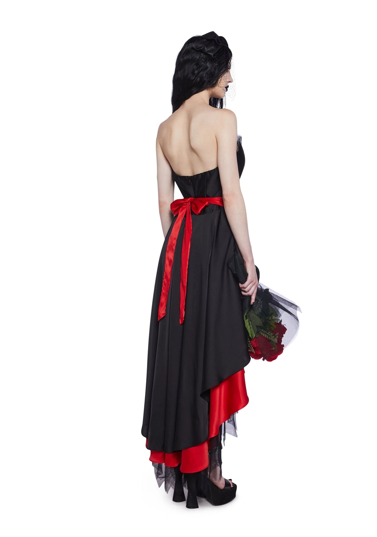 Gothic Bride Costume Set - Black