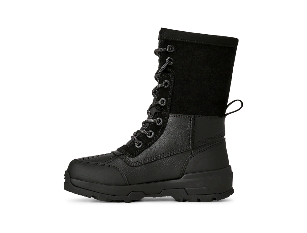 Kids' Waterproof Leather And Suede Winter Boot - Chestnut