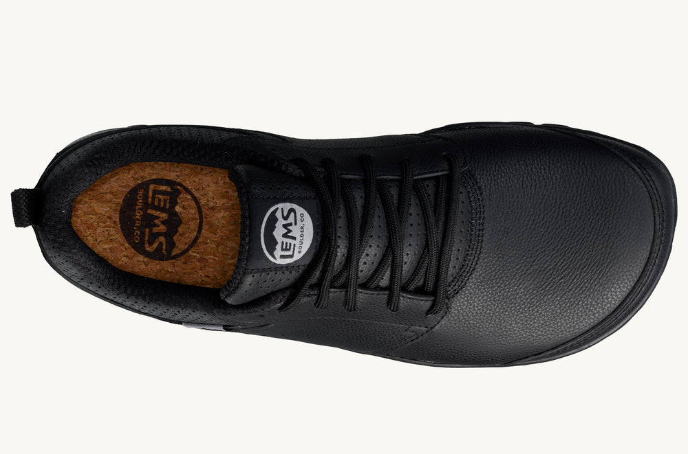 Women's Leather Zero-Drop Sneaker - Ebony
