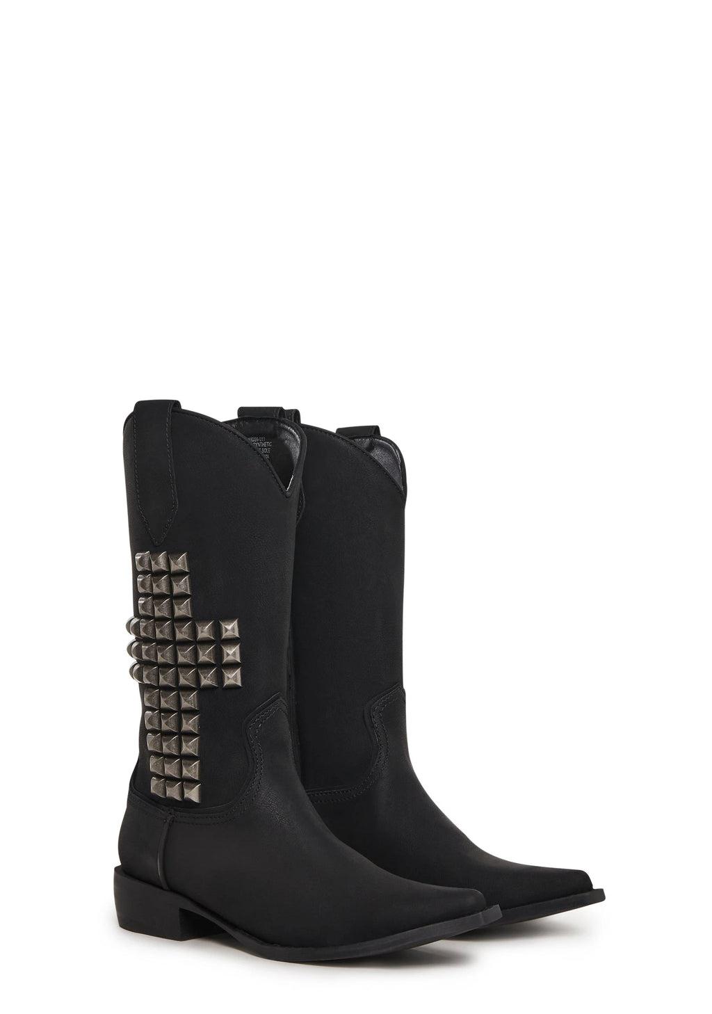 Studded Western Boots - Black