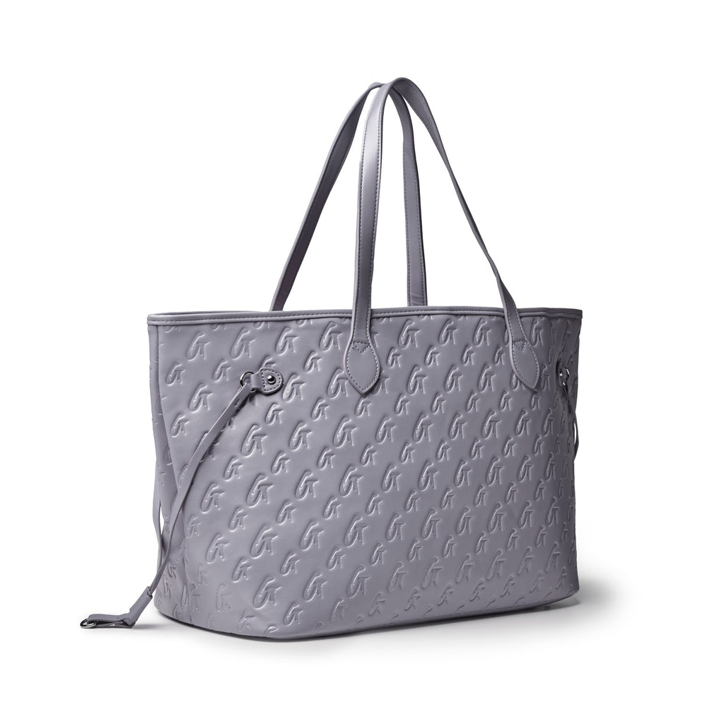 Vegan Leather Tote - Gray