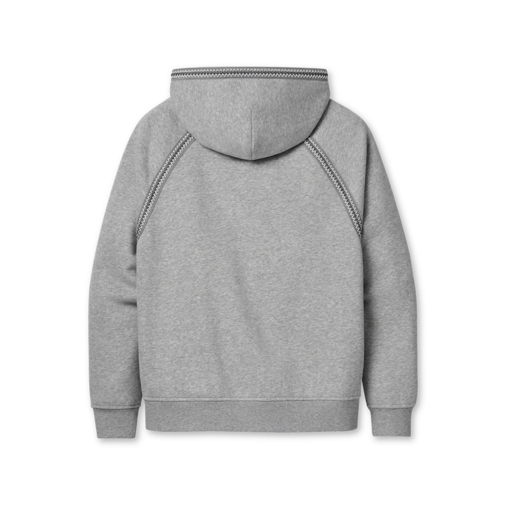 Men's Oversized Full-Zip Hooded Sweatshirt - Brown