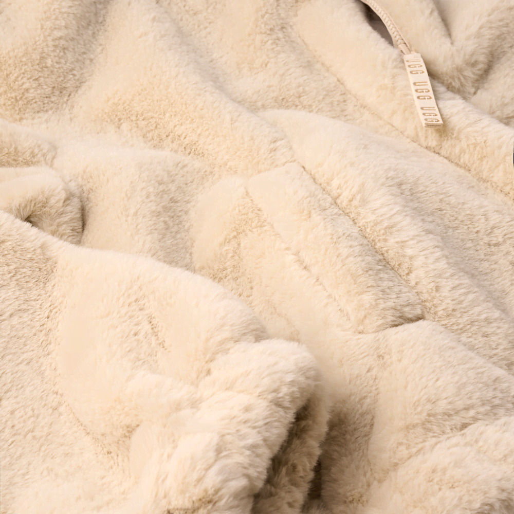 Women's Faux Fur Full-Zip Jacket - Black