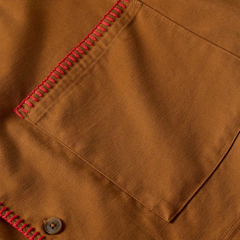 Men's Relaxed Button-Up Overshirt - Blue